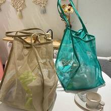 1pc Kids Beach Toy Storage Bag, Foldable Lightweight Mesh Beach Bag, Suitable For Toys, Shells, Towels - Multicolor - View 6