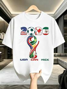 [Officially Licensed World Cup] Unisex Short Sleeve One-Piece Soccer Jersey, 2026 Universal Version For USA, Canada, And Mexico, Comfortable Crew Neck Versatile Jersey - 黑色 - 查看 4