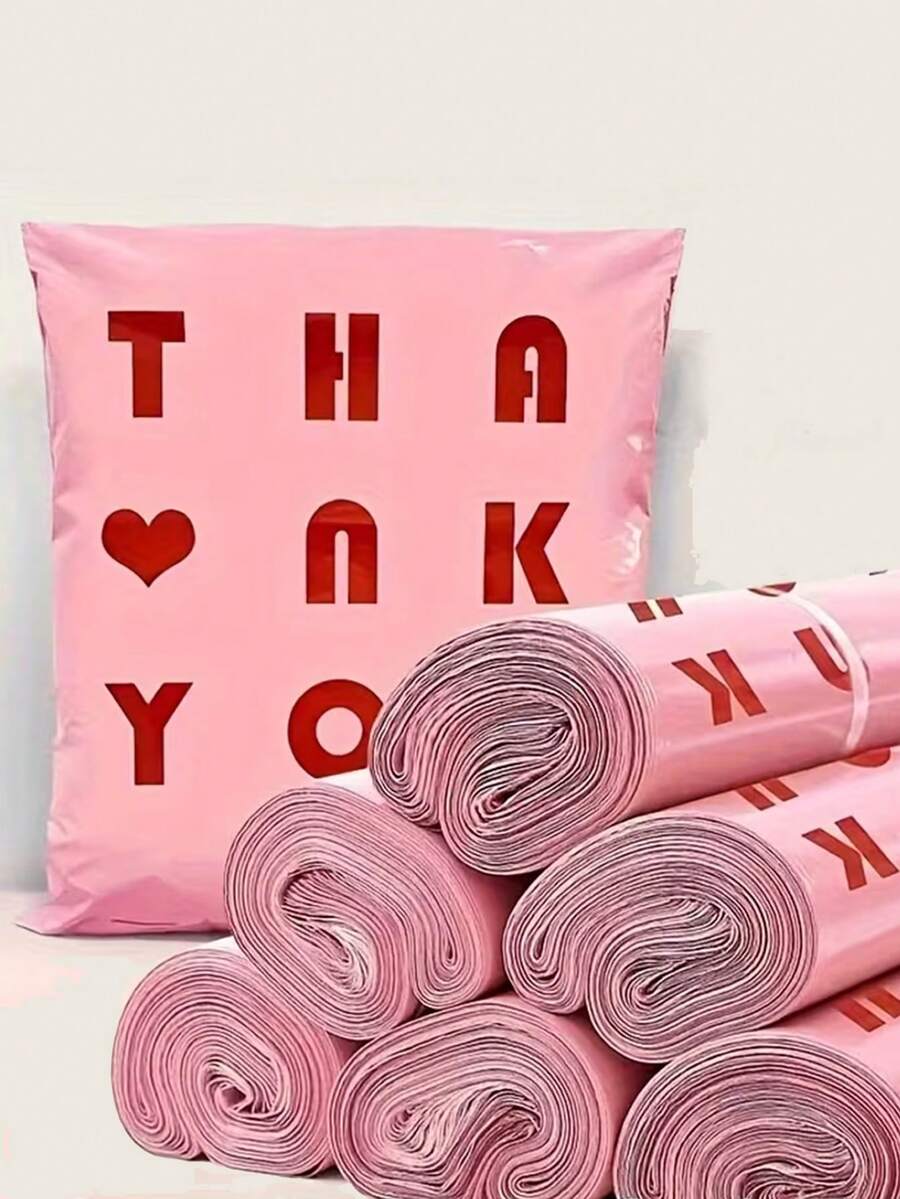 10 pezzi Buste di spedizione rosa spesse, Buste per lo shopping, Buste regalo di ringraziamento, Buste di spedizione in plastica per la logistica, Confezione economica, Buste per imballaggio di abbigliamento, Buste di spedizione per la logistica - rosa - Visualizzare 1
