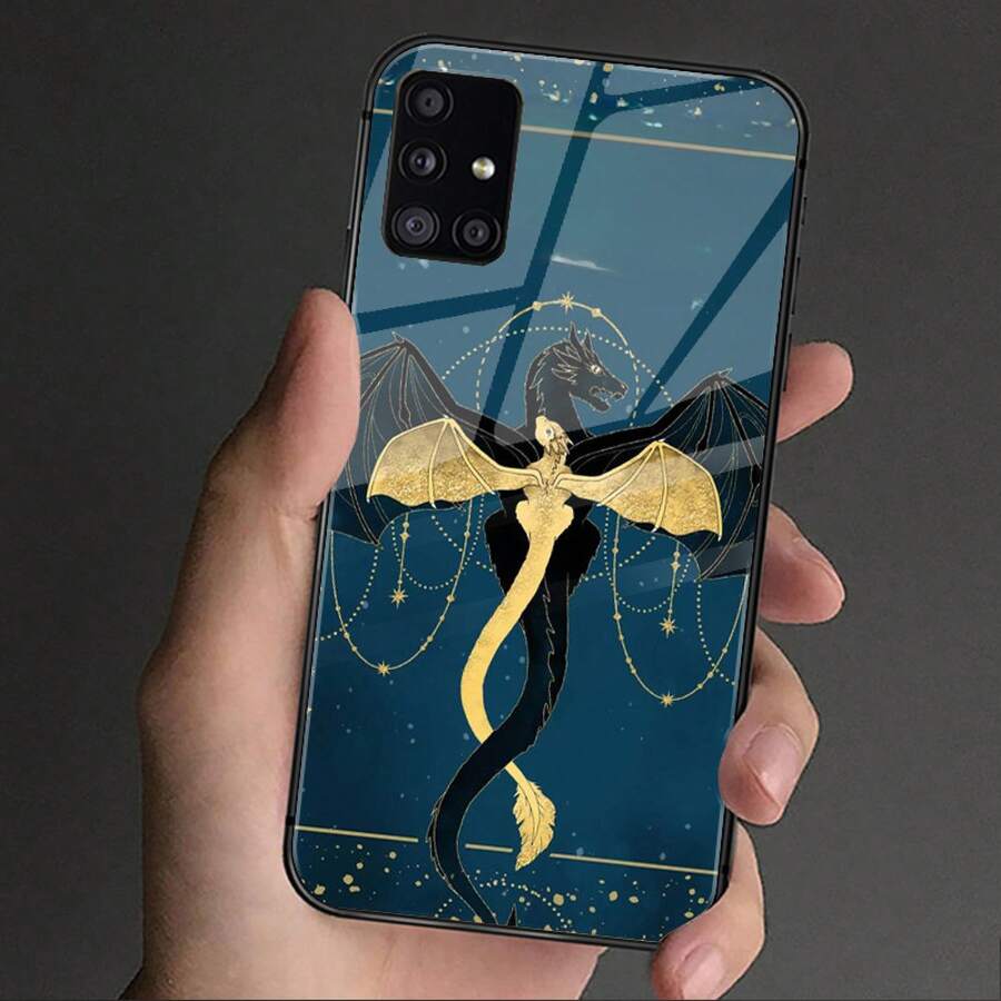 24-Stunden-Versand aus DE/FR/ES – Tairn Andarna Fourth Wing Basgiath War 01 Handyhülle aus gehärtetem Glas für iPhone 17 16 15 14 13 12 11 Pro Pro Max Plus &  Galaxy S21 S22 S23 S24 S25 S26 Ultra, 9H Hartschale, stoßfeste Fantasy-Hülle, Geburtstagsgeschenk für Buchliebhaber und Fans - A - Übersicht 1