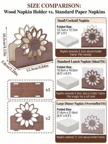 1 buah Kotak Tisu Kayu Motif Bunga Matahari dan Tempat Tisu, Kotak Penyimpanan Tisu Meja Berongga, Cocok untuk Dekorasi Pesta Ulang Tahun Pertama, Dekorasi Pesta Baby Shower, Dekorasi Pesta Pengungkapan Jenis Kelamin Bayi, Dekorasi Meja Makan Dapur, Penyimpanan Tisu Rumah, Dekorasi Ulang Tahun dan Pernikahan, Kebutuhan Sehari-hari, Hadiah Perayaan Pesta Liburan - bunga matahari - View 5