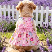 Sweet New Outfit For Your Beloved Pet, Soft Breathable Skin-Friendly Fabric, Spring/Summer New Princess Dress, Suitable For Cats And Dogs, Fashionable Cute Bow Decor, Eye-Catching Essential For Photos And Outings - Pink - View 6