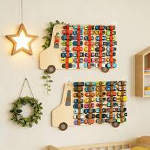 Storage Bag For 1:64 Scale Cars - Small Car Display Shelf, Toy Car Organizer Rack, Bedroom Wall Decor, Entryway Storage Solution, Interior Design Collector Container Holder, Perfect Gift Idea For Kids Boys Adults Enthusiasts - Multicolor - View 8