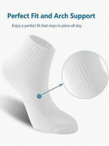 30/20/10/6/4/2/2-Pack Sports Comfortable Soft Moisture-Wicking Breathable Antibacterial Fitness Socks Unisex Solid Color Ankle Socks Sweat-Absorbing Odor-Resistant Elastic Soft Athletic Socks - Multicolor - View 4