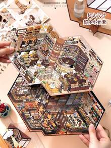 3D風景貼紙系列：8張大尺寸PET風景場景貼紙，附定位線（無需裁剪），迷你房屋DIY手帳拼貼素材 - 多款式 - 查看 9