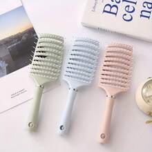 Fluffy Styling Pig Bone Design Curved High-Top Comb, Fine Tooth Design Massages Scalp, Home Self-Styling, Convenient Hair Care Massage Comb - A - View 8