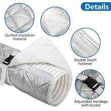Un ensemble de housses de protection améliorées pour tuyau de climatiseur, comprenant 2 sangles réglables, housses d'isolation pour tuyau de climatiseur convenant aux climatiseurs portables avec des évents de tuyau d'échappement de 5,9 pouces. - Modèle en feuille d'aluminium A - Voir 3