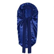 CONFLASS 2/1 piezas Gorro de dormir de satén de unicolor con lazo largo y cinta larga, gorro anti-frizz, gorro de dormir extragrande, ajustable para cabello rizado, trenzado y largo, adecuado para uso diario y maquillaje - Multicolor - Ver 16