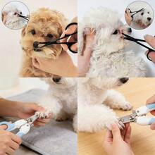 5pcs Professional Stainless Steel Pet Grooming Scissors Set, Curved Scissors + Thinning Scissors + Comb + Round Tip Scissors + Nail Clippers, Round Tip Facial Trimming Scissors & Dog Nail Clippers, Dog & Cat Hair Trimming Set - Multicolor - View 7