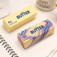 2Pcs-Realistic Butter + Swirl Youtiao Squishy Toys - Soft Stress Relief Finger Toys, Suitable For Teens/Adults/Children, Slow Rebound Sensory Stress Relief Toys - Multicolor - View 2