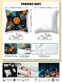 1pc/4pcs, Vintage Street, Pop Art, Colorful Record Player Throw Pillow Cover Suitable For Car, Farmhouse Home Decor, Bedroom Throw Pillow Cover, Living Room Sofa Throw Pillow Cover (Pillow Insert Not Included) 4pcs And 1pc Multiple Options - Multicolor - View 10