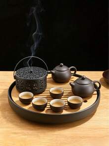 金屬蚊香架/香爐托盤，復古優雅花卉圖案，附籃子，防蚊架/居家香爐，阻燃耐熱蚊香架，適用於廚房/臥室/地下室/閣樓室內區域及戶外花園與森林。院子蚊香爐，檀香灰盤，夏季防蚊工具配件（不含蚊香），蚊蟲與害蟲驅除工具 - 彩色 - 查看 9