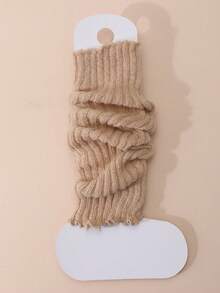 1 Pair Girls' Knitted Leg Warmers, Solid Color Ribbed Ruched Slouch Leg Warmers, Versatile Warm Leggings For Infants And Toddlers, Autumn/Winter Maillard Style, Multiple Fluorescent Colors Available - Multicolor - View 32