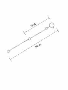 1 pieza Cadena Extensora Versátil y Extendida, Adecuada para Cadena de Extensión de Collar y Pulsera, Accesorio de Cadena Ajustable de Acero Inoxidable que Preserva el Color - Cadena de extensión con hebilla de resorte - Ver 23