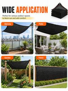 1pc UV Protection Shade Net With Eyelets, 7 Sizes Available, Durable & Tear-Resistant, Easy To Install On Balcony, Patio And Swimming Pool, Provides Excellent Shade, Shelter And Privacy Protection - Multicolor - View 10
