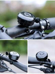 1pc/2pcs Black Metal Bicycle Bell - 100Db Clear Ringing Sound Vintage Style | Easy To Ring And Install Weatherproof Coating | Mini Portable Perfect Cycling Gift Suitable For Mountain Bike/Electric Bike - Multicolor - View 9