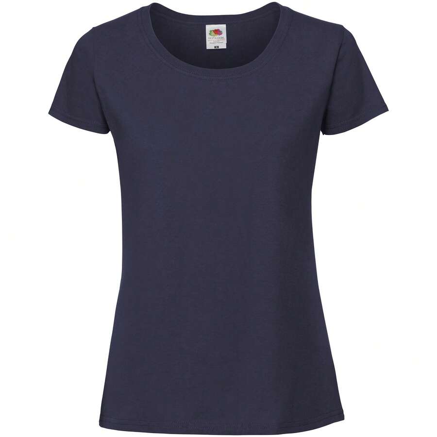 Fruit Of The Loom Womens/Ladies Fit Ringspun Premium Tshirt - Navy - View 1