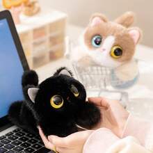 Juguete de peluche de gato con ojos grandes de 20/40cm, muñeco de peluche de gatito, gato exquisito de alta calidad, almohada suave y cómoda, regalo de cumpleañosLeTssgShop - gato blanco - Ver 5