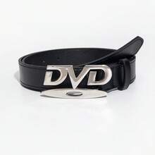 1 buah Sabuk Wanita Y2K dengan Gesper VCD, Sabuk Aksesori Jeans Cocok untuk Aktivitas Sehari-hari - VCD hitam - View 6