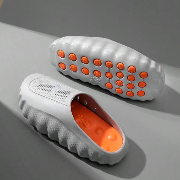 Men's Home Slippers, Lightweight Summer New Style, Flat Sole Durable, Casual Retro Pattern, Non-Slip Quick-Dry Cool Slides