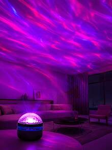 Romantic Star/Wave/Aurora Projection Lamp With Remote Control, Type-C Powered, Thickened Lamp Shade, Projecting Dreamy Colorful Lights, Suitable For Home, Parties, Birthday Gifts, Bedroom Decor - Multi-color light - View 11