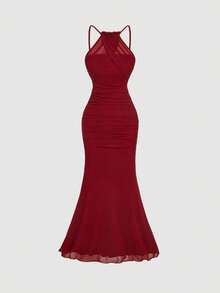 Women Plus Size Sports Dresses - Bordeaux - View 10