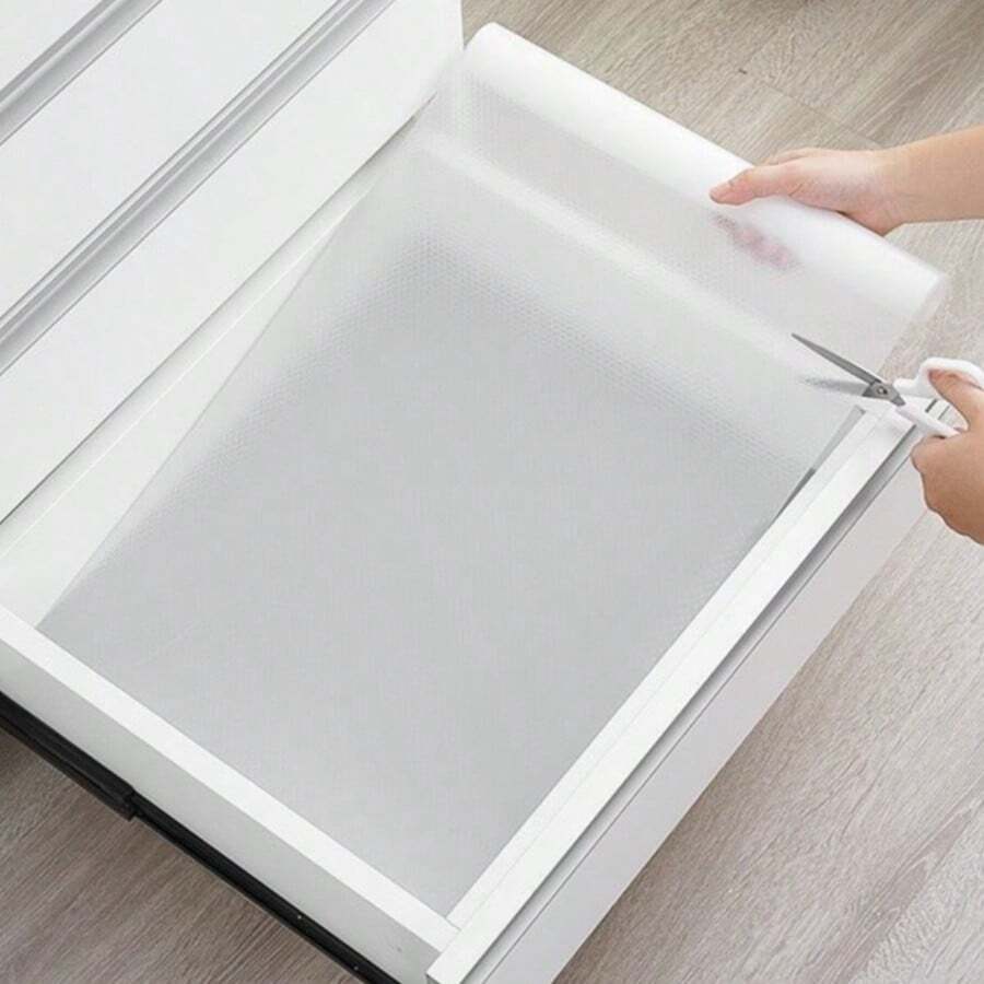 1 Roll - Premium Waterproof Non-Slip Vinyl Shelf Liner With EVA Drill Point Texture - Perfect For Kitchen Cabinets, Desktops, Refrigerators, Wardrobes & Shoe Racks - Glue-Free, Durable & Easy To Clean, Shelf Liners - Diamond Pattern - View 1