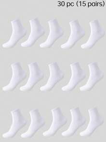 30/20/10/6/4/2/2-Pack Sports Comfortable Soft Moisture-Wicking Breathable Antibacterial Fitness Socks Unisex Solid Color Ankle Socks Sweat-Absorbing Odor-Resistant Elastic Soft Athletic Socks - Multicolor - View 20