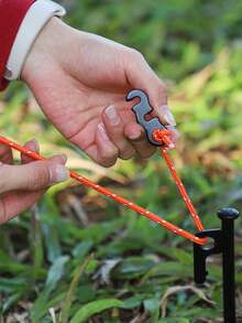10 piezas Hebillas de aleación de aluminio para camping al aire libre, ajustador de cuerda de tienda de campaña, hebilla de cuerda de viento en forma de S - hebilla de cuerda - Ver 4