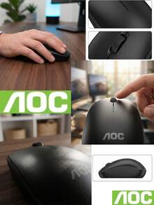 AOC MS200 無線滑鼠 - 靜音操作、時尚設計、輕量光學追蹤、相容於 PC/筆記型電腦/智慧型手機/平板電腦 - 適合辦公與旅行 - 查看 8