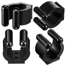 10pcs Wall-Mounted Cue/Fishing Rod Holder, Strong Toughness, Wear-Resistant And Durable, Minimalist Black Design Suitable For Various Cabinets And Wall Decor. Elastic Snap Clip Design, Firmly Grips The Rod Body With Elasticity, Compatible With Billiard Cues, Snooker Cues, Lure Rods, Hand Rods And Other Round Rods - Multicolor - View 7