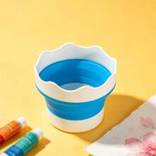 1 pièce Seau de lavage de pinceaux en silicone pliable, pour le nettoyage et le rinçage des pinceaux, portable et compact, tasse/seau/bassine de nettoyage de pinceaux acryliques, peinture artistique, fournitures pour nail art, tasse-seau en silicone pliable, tasse d'eau de nettoyage de pinceaux en forme de N portable, bol rétractable, outil de nettoyage de pinceaux pour peinture à l'huile numérique (couleur aléatoire) - A - Voir 10