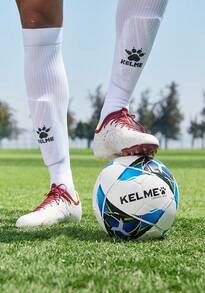 Bola Sepak KELME Jahitan Mesin Ukuran 4/5 Untuk Latihan dan Kompetisi Dewasa - Biru berpendar putih - View 2