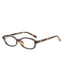 1 Pair Men's Oval Vintage Small Frame Personalized Daily Commute Fashion Non-Prescription Glasses - Multicolor - View 3