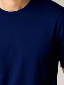 Women's T-Shirt, Christmas Vibes Text, Comfortable Wear - 藏蓝色 - 查看 3