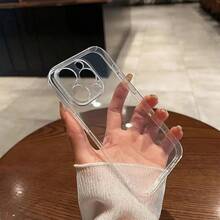 1-Piece  Simple Transparent Phone Case For IPhone 16 15 14 13 12 11 Pro Max 14 Plus 15 Plus, Stylish Protective Phone Case For Men And Women - 無色 - 查看 24