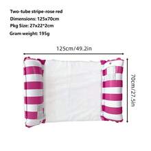1 Set Adult PVC Inflatable Floating Bed (Pump Included), Portable Swimming Float Suitable For Pool And Beach, Lightweight Durable Comfortable Inflatable Lounge Chair, No Electricity Required, Quick Inflation And Easy To Carry, Adult Relaxation Water Toy - Multicolor - View 15