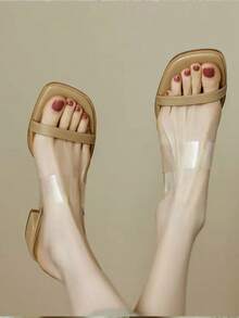Women Heeled Sandals - Apricot - View 2
