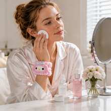 MINISO My Melody 洗臉手腕帶 1 對，柔軟吸水護膚手腕套 - 淺粉色 - 查看 3