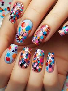 12 Raster/Box Holografische runde Pailletten Nageldekoration schillernde funkelnde runde Flocken für Blumenblütenmuster DIY Salon Maniküre Designs, ideal für Dates, Hochzeiten, Urlaub und tägliche Nagelkunst Zubehör Nagelbedarf Nagelcharms - Verschiedenfarbig - Übersicht 9