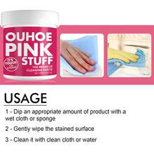 Gentle Multi-Purpose Cleaning Paste, Removes Heavy Kitchen Grease, Universal Pink Bucket Cleaning Powder - Solid State - View 7