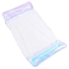 1pc Star Sequin Inflatable Double Tube Floating Bed, Made Of PVC With Middle Net, Portable And Collapsible, Suitable For Summer Travel, Pool Party, Sisterhood Gathering, Inflator Pump Sold Separately - Glitter Starry Sky - View 12