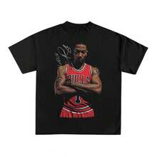 Derrick Rose T-shirt - Basket-T-shirt - Sportkläder - Basketlegend - Vintage T-shirt - Svart - Visa 1
