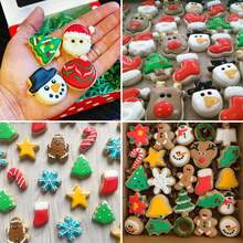 Juego de 21 piezas de cortadores de galletas mini navideños con diseños festivos, perfecto para Navidad, fiestas de invierno, fiestas de cumpleaños y talla grande. Herramientas de horneado duraderas y fáciles de limpiar con una construcción resistente y reutilizable. - Ver 8
