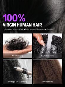 MEGALOOK Ponytail Hair Extensions Yaki Straight 100% Human Hair Half Wig Lightweight Glue-Free Installation Adjustable Drawstring Half Wig 14-22 Inches No Shedding Easy To Wear Beginner Friendly Suitable For Women - SNatural - View 7