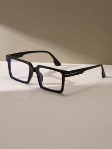 Gafas de marco cuadrado de gran tamaño en color negro, adecuadas tanto para hombres como para mujeres, ligeras y cómodas - Multicolor - Ver 2