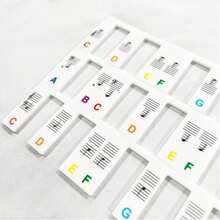 1pc Reusable Silicone Piano Keyboard Stickers, Fit For 61 Or 88 Key Full Size Piano, Easy To Install And Remove, No Adhesive, Suitable For Beginners - Piano Note Pad - View 6