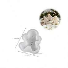 DIY Christmas Snowman Candle Mold, Super Cute Gingerbread Man Mold, Suitable For Making Resin, Gypsum, Candle, Aromatherapy Products, Home Decor, Tabletop Silicone Mold - Snowman Mold - View 2