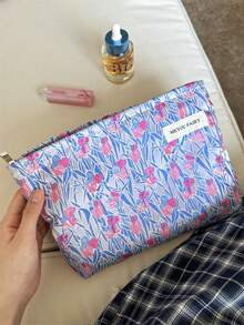 MEYOU FAIRY AGG 女用鮮花造型化妝包,內層收納袋,便攜旅行盥洗包,手提包,多功能保養品收納袋,女性衛生棉收納袋,送給媽媽、女友的禮物,學生筆袋 - 彩色 - 查看 9