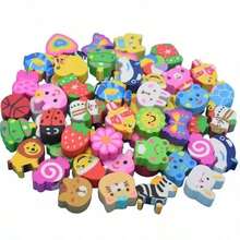 Random Color Cute Cartoon Pencil Eraser Set, Perfect As Student Stationery Gift Or Small Reward. School Supplies, Back To School - Multicolor - View 6